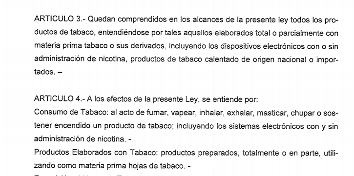 Respuesta de Asovape Argentina frente al Articulo 3° del proyecto de Ley D-2513/21-22-0 de la provincia de Buenos Aires que pretende equiparar al vapeo con el tabaco