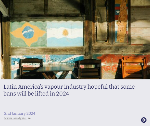 La industria del vapor de América Latina tiene la esperanza de que se levanten algunas prohibiciones en 2024